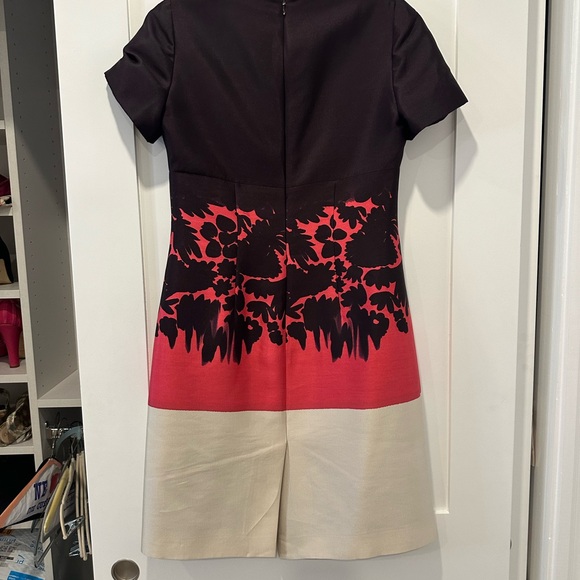 ***SOLD*** Prada Silk Colorblock Floral Dress - Picture 3 of 7